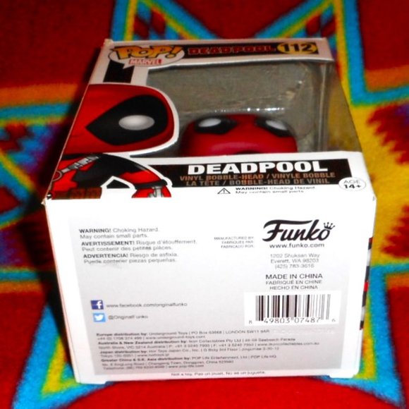 Funko Pop! Marvel - Deadpool (Thumb Up) #112 Vinyl Bobble Head Figure - Picture 6 of 6